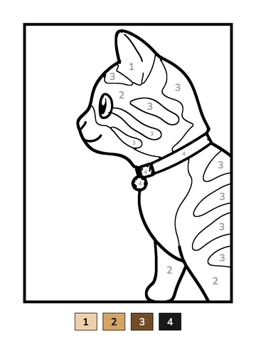 Its numbered coloring page with big, simple shapes